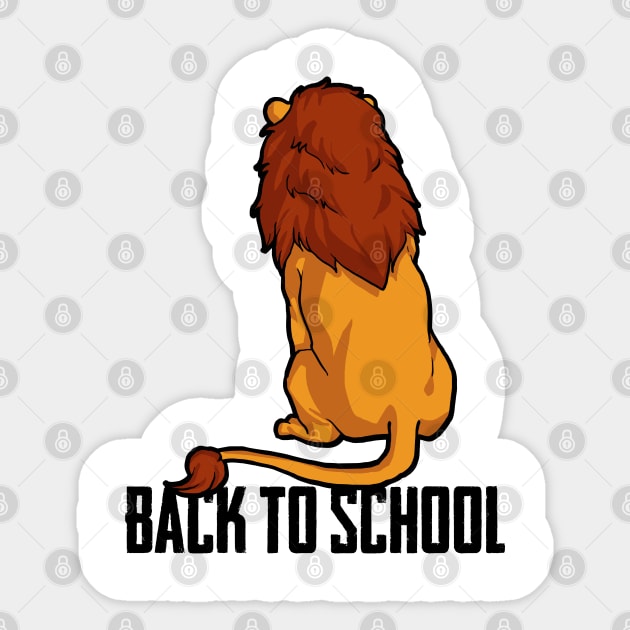 Lion - Back To School Sticker by maxdax